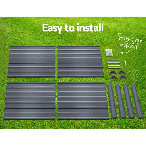 Garden Bed 2PCS Galvanised Steel Raised Planter – 100x100x77 cm