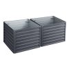 Garden Bed 2PCS Galvanised Steel Raised Planter – 100x100x77 cm