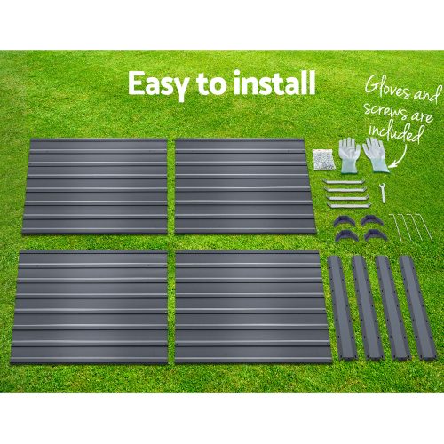 Garden Bed 2PCS Galvanised Steel Raised Planter – 100x100x77 cm