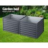 Garden Bed 2PCS Galvanised Steel Raised Planter – 100x100x77 cm