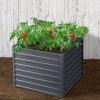 Garden Bed 2PCS Galvanised Steel Raised Planter – 100x100x77 cm