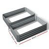 Garden Bed 2PCS Galvanised Steel Raised Planter – 120x90x30 cm
