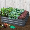 Garden Bed 2PCS Galvanised Steel Raised Planter – 120x90x30 cm