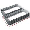Garden Bed 2PCS Galvanised Steel Raised Planter – 210x90x30 cm