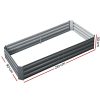 Garden Bed 2PCS Galvanised Steel Raised Planter – 210x90x30 cm