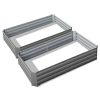 Garden Bed 2PCS Galvanised Steel Raised Planter – 150x90x30 cm