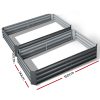Garden Bed 2PCS Galvanised Steel Raised Planter – 150x90x30 cm