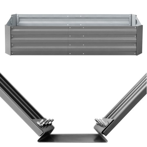 Garden Bed 2PCS Galvanised Steel Raised Planter – 150x90x30 cm