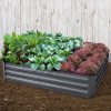 Garden Bed 2PCS Galvanised Steel Raised Planter – 150x90x30 cm