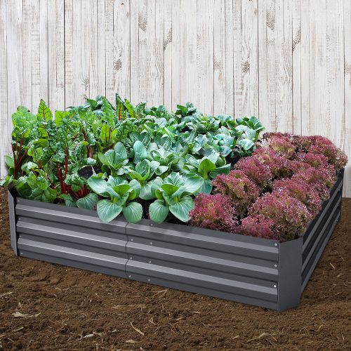 Garden Bed 2PCS Galvanised Steel Raised Planter – 150x90x30 cm