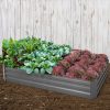 Garden Bed 2PCS Galvanised Steel Raised Planter – 150x90x30 cm