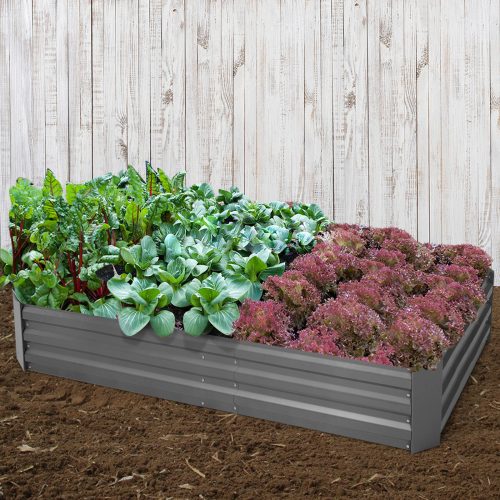 Garden Bed 2PCS Galvanised Steel Raised Planter – 150x90x30 cm