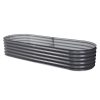 Galvanised Raised Garden Bed Steel Instant Planter – 240x80x42 cm