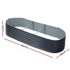 Galvanised Raised Garden Bed Steel Instant Planter – 240x80x42 cm