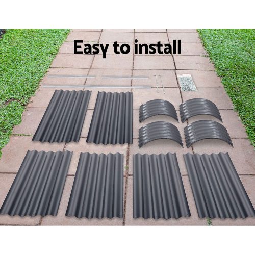 Galvanised Raised Garden Bed Steel Instant Planter – 240x80x42 cm