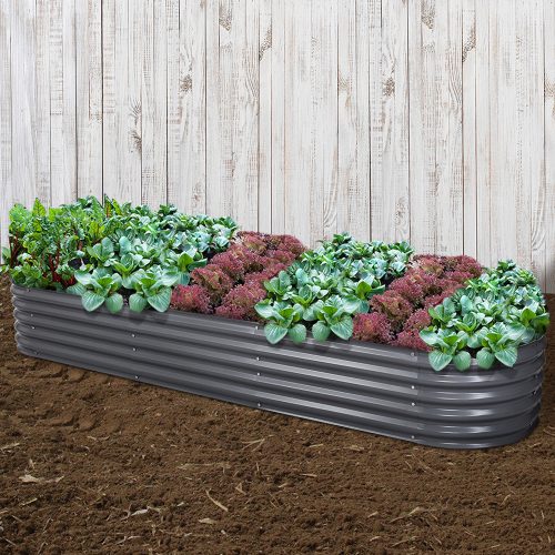 Galvanised Raised Garden Bed Steel Instant Planter – 320x80x40 cm