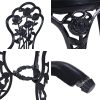 3PC Outdoor Setting Cast Aluminium Bistro Table Chair Patio – Black