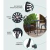 3PC Outdoor Setting Cast Aluminium Bistro Table Chair Patio – Black