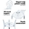 3PC Outdoor Setting Cast Aluminium Bistro Table Chair Patio – White