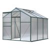 Greenhouse Aluminium Polycarbonate Green House Garden Shed – 1.9×1.9 m