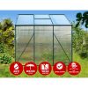 Greenhouse Aluminium Polycarbonate Green House Garden Shed – 1.9×1.9 m