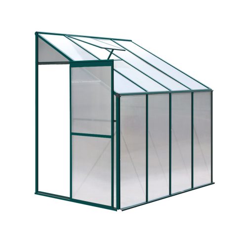 Greenhouse Aluminium Polycarbonate Green House Garden Shed – 2.52×1.27 m