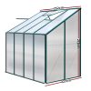 Greenhouse Aluminium Polycarbonate Green House Garden Shed – 2.52×1.27 m