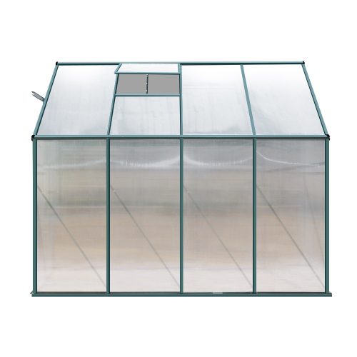 Greenhouse Aluminium Polycarbonate Green House Garden Shed – 2.52×1.27 m