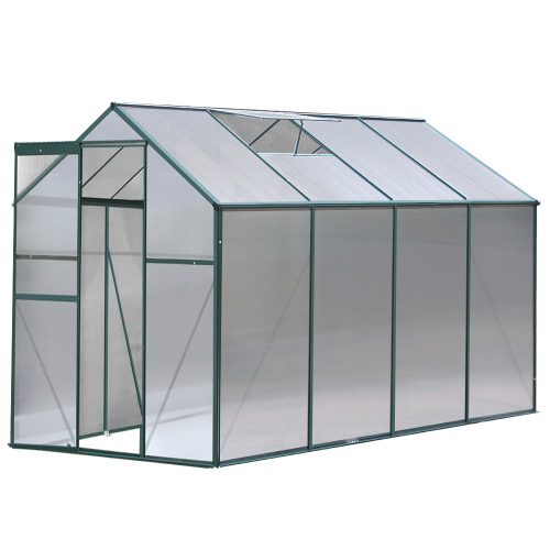 Greenhouse Aluminium Polycarbonate Green House Garden Shed – 2.52×1.9 m