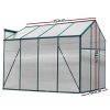 Greenhouse Aluminium Polycarbonate Green House Garden Shed – 2.52×1.9 m