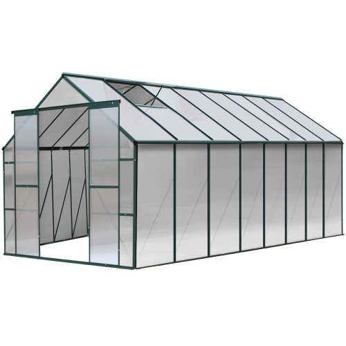 Greenhouse Aluminium Polycarbonate Green House Garden Shed – 5.1×2.44 m