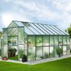 Greenhouse Aluminium Polycarbonate Green House Garden Shed – 5.1×2.44 m