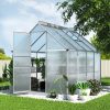 Greenhouse Aluminium Green House Polycarbonate Garden Shed – 242×190 cm