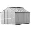 Greenhouse Aluminium Green House Polycarbonate Garden Shed – 370×250 cm