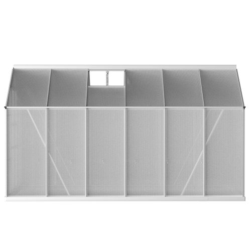 Greenhouse Aluminium Green House Polycarbonate Garden Shed – 370×250 cm