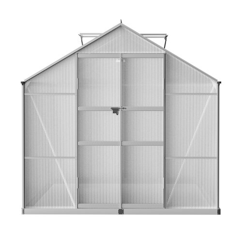 Greenhouse Aluminium Green House Polycarbonate Garden Shed – 370×250 cm