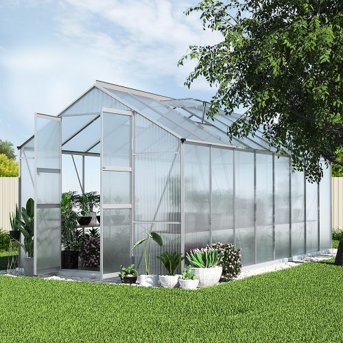 Greenhouse Aluminium Green House Polycarbonate Garden Shed – 470×250 cm