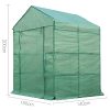 Greenhouse 1.4×1.55x2M Walk in Green House Tunnel Plant Garden Shed 8 Shelves