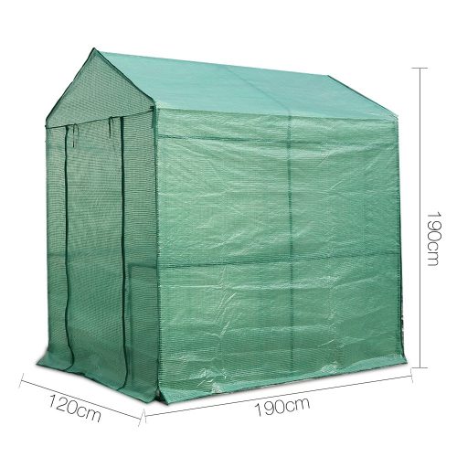 Greenhouse Garden Shed Green House 1.9X1.2M Storage Plant Lawn – Green