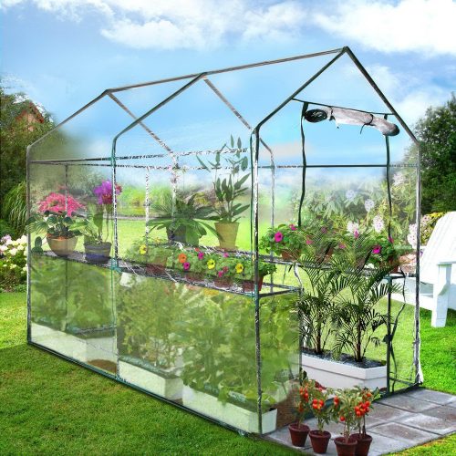 Greenhouse Garden Shed Green House 1.9X1.2M Storage Plant Lawn – Clear