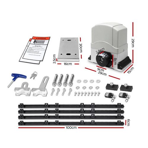 Automatic Sliding Gate Opener & Hardware Kit – 1200KG 4M