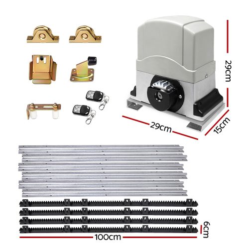 Automatic Sliding Gate Opener & Hardware Kit – 1200KG 4M