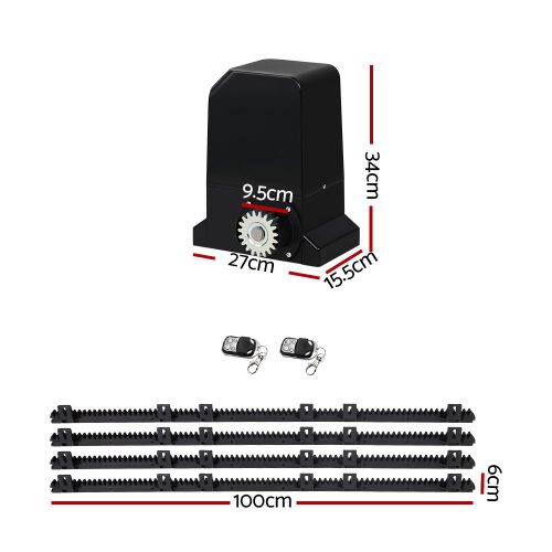 Auto Electric Sliding Gate Opener Keypad Rails – 1000KG 4M 370W