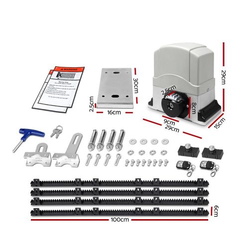 Auto Electric Sliding Gate Opener Keypad Rails – 1200KG 4M 450W