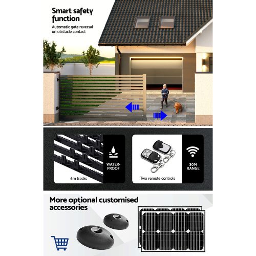 Auto Electric Sliding Gate Opener Keypad Rails – 1200KG 6M 450W