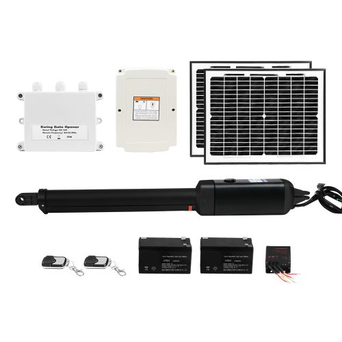 Swing Gate Opener Automatic Electric Solar Power Remote Control – 600KG 5.5M 20w
