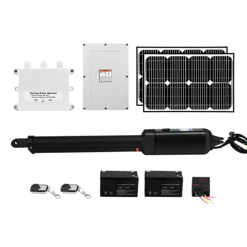 Swing Gate Opener Automatic Electric Solar Power Remote Control – 600KG 5.5M 40w