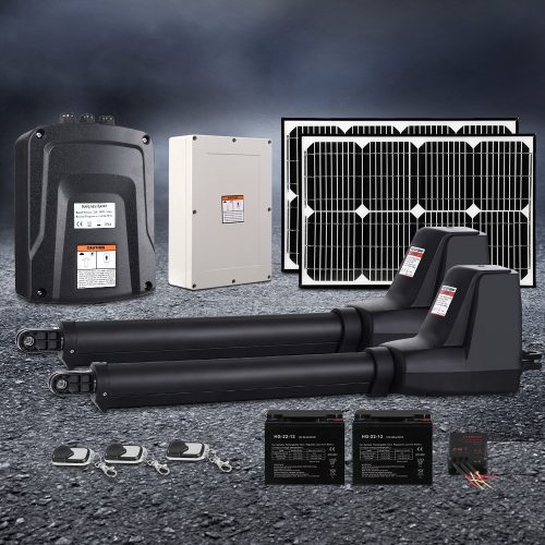 Automatic Electrical Swing Gate Opener Kit – 1000KG 11M Double Arms 40W Solar