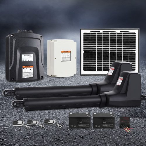 Automatic Electrical Swing Gate Opener Kit – 1000KG 9M Double Arms 10W Solar