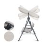 Outdoor Swing Chair Hammock 3 Seater Garden Canopy Bench Seat Backyard – Beige